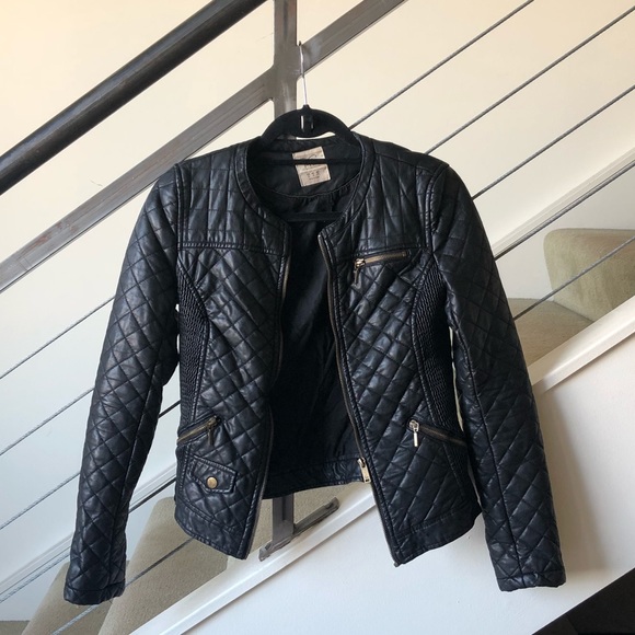 Zara Jackets & Blazers - Zara TRF Faux Leather Quilted Jacket
